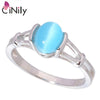 Solid 925 Sterling Silver Cat's Eys Wholesale Top Quality Latesst Twilight Bella for Women Jewelry Ring Size 6-10 SR001-9