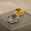 Cincin Rantai Hip Hop untuk Wanita Tren 2023 Cincin Warna Emas Jari Punk Perhiasan Pesta Baja Tahan Karat Hadiah Pasangan Perhiasan Wanita