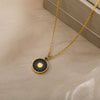 Circle Black Color Sun Necklace For Women Stainless Steel Gold Color Necklaces 2023 Trend Jewelry Birthday Gift collares mujer