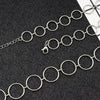 Circle Chain Choker Necklace Stainless Steel Rectangle Chain Link Chunky Necklace Hip Hop Jewelry Ins Statement Silver Color