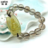 Citrine Zodiac Nature Stone Bouddha Men Women Lucky Jewerly Love Classic Style Fashion Bracelet Crystal Round Beads Buddha