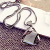 Charm Geometry Crystal Glass Pendant Necklace Sweater Chain Vintage Punk Style Rhinestone Choker Necklace For Women Gift