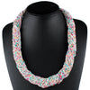 Claire Jin Small Beads Necklace Women Handmade Strand Twisted Bohemian Necklaces Ethnic Boho Jewelry Summer Accessories