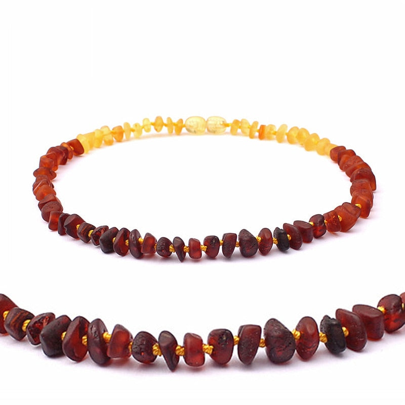 Classic 10 Colors Original Amber Teething Necklace for Baby Lab Tested Authentic Natural Amber Stone Necklaces for Baby Jewelry