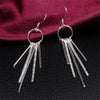 Classic 18K gold  925 Sterling Silver five column Earrings for women Jewelry charms weeding party Gifts