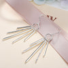 Classic 18K gold  925 Sterling Silver five column Earrings for women Jewelry charms weeding party Gifts