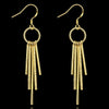 Classic 18K gold  925 Sterling Silver five column Earrings for women Jewelry charms weeding party Gifts