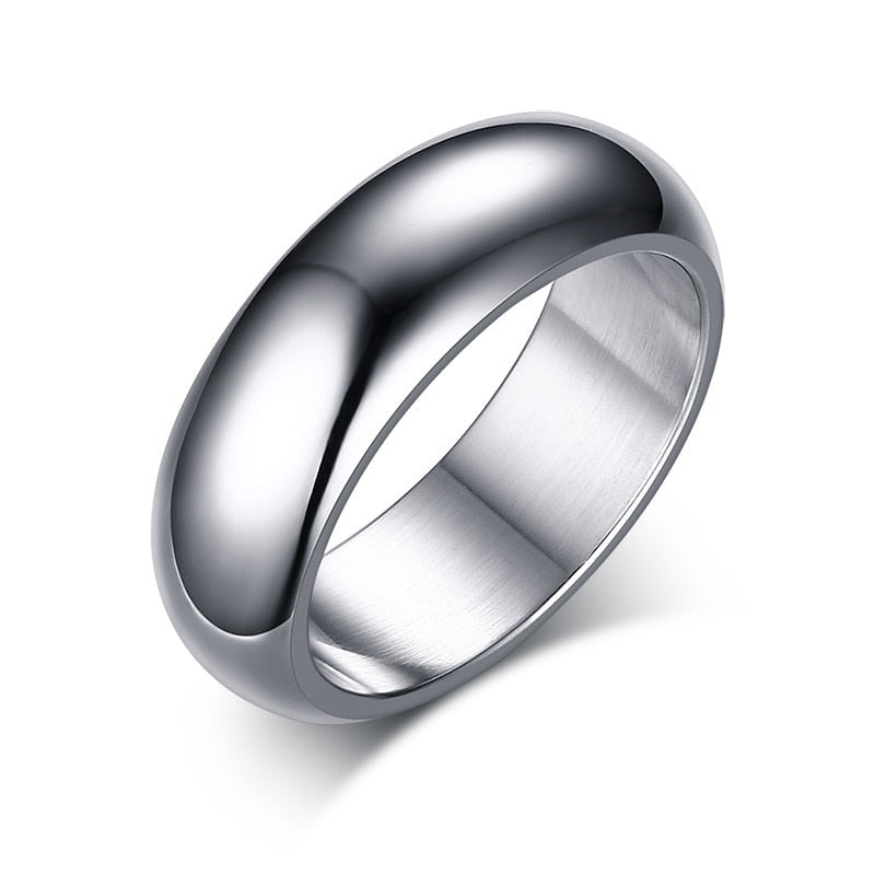 Classic 7mm Stainless Steel Wedding Bands Basic Rings for Men Woman Comfort Fit US Size 6 to 13
