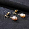 Classic 925 Silver 7-8MM Korean Fashion Jewelry Wholesale Sweet and Simple Natural Pearl Stud Earrings For Women Gift