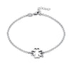 Classic 925 Sterling Silver Bracelet Star/Four-leaf Hand Link Chain Romantic Girls Jewelry fit For Party Wedding Hand Decoration