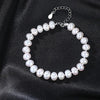 Classic 925 Sterling Silver Charm Chain 100% Natural Pearl Bracelet For Women Jewelry Accessories