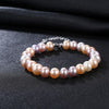 Classic 925 Sterling Silver Charm Chain 100% Natural Pearl Bracelet For Women Jewelry Accessories