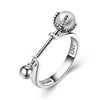 Classic 925 Sterling Silver Ring Claw Scepter with Pearl Open Finger Rings For Women Luxury Silver Jewelry Gifts
