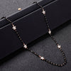 Classic Bling Crystal Star Beaded Necklaces For Woman Shimming Crystal Little Star Stainless Steel Chain Choker Gilrs Jewelry
