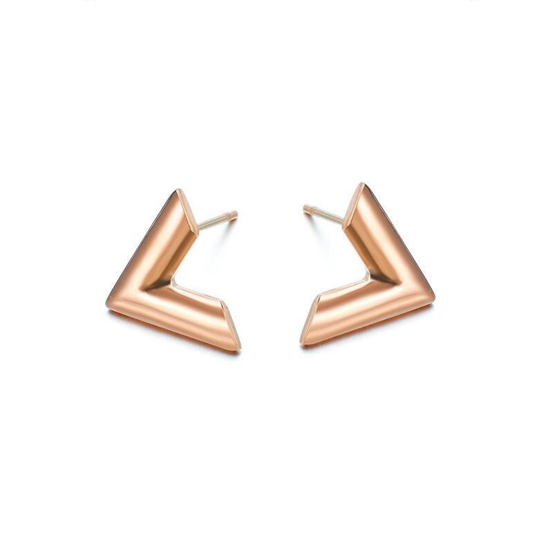 Classic Design Famous Brand V Letter Pendant Necklace For Woman Stainless Steel Woman Necklace  Jewelry Female