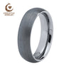 Classic Domed Tungsten Carbide Wedding Band 6mm Anniversary Ring All Brushed Comfort Fit