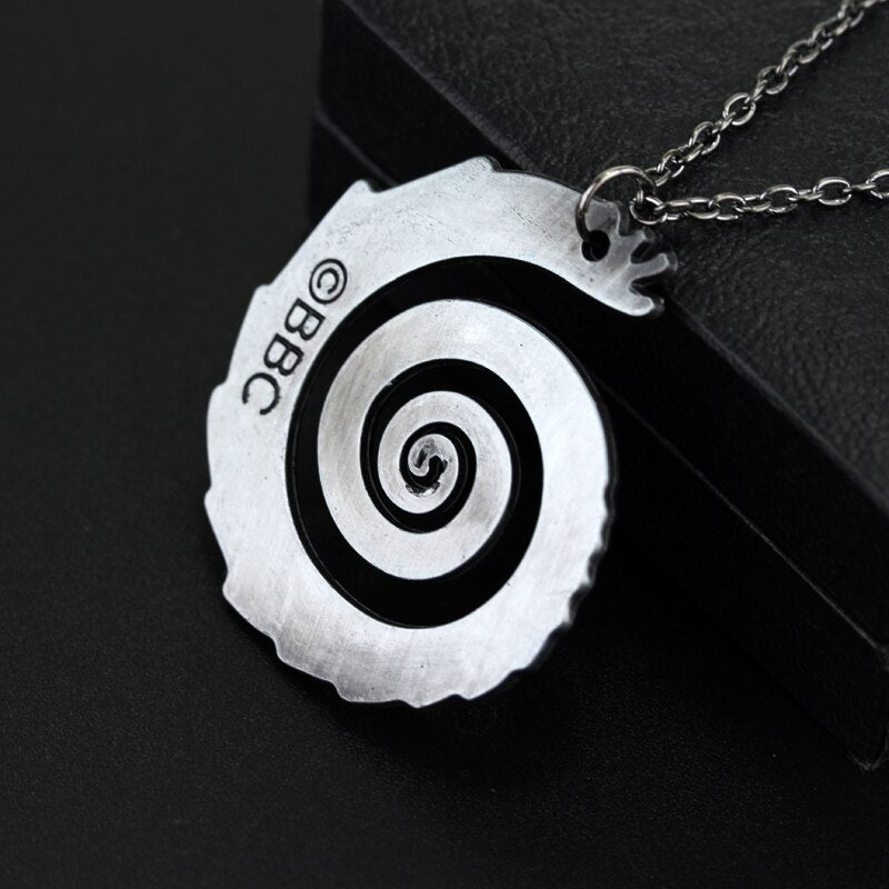 Classic Dr Who Pendants Necklaces Wibbly Wobbly Timey Wimey Spiral Design Vintage Charm Necklace Hollow Women Gift