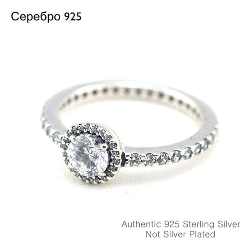 Classic Elegance Silver Rings with CZ 925 Sterling Silver Rings Autumn Style DIY Jewelry Rings For Women Jewelry Accessories