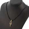 Classic Cross Egyptian Ankh Life Symbol Antique Bronze Color Pendant Short Rope Chain Necklaces Jewelry For Women Men