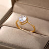 Classic Heart Rings For Women Stainless Steel Cubic Zirconia Ring Engagement Bridal Wedding Band Jewelry Couple Gift bague femme