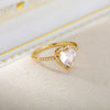 Classic Heart Rings For Women Stainless Steel Cubic Zirconia Ring Engagement Bridal Wedding Band Jewelry Couple Gift bague femme