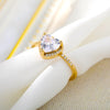 Classic Heart Rings For Women Stainless Steel Cubic Zirconia Ring Engagement Bridal Wedding Band Jewelry Couple Gift bague femme