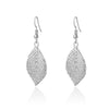 Classic Leaf Drop Earrings for Women Trendy Vintage Long Pendant Dangler Silvery Rose Gold Earring Gift for Girl Jewelry