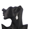Classic Leaf Drop Earrings for Women Trendy Vintage Long Pendant Dangler Silvery Rose Gold Earring Gift for Girl Jewelry