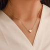 Classic Love Heart Choker Golden Silver Color Pendant Necklace For Women Collar Neck Jewelry