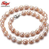 Classic Natural Pink Baroque Pearl Necklace for Women Anniversary Gift 7-8MM Pearl Jewellery Handmade Wholesale FEIGE