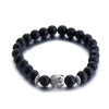 Classic Natural Stone Buddha Charm Bracelet For Women Chic Silver Color Elephant Beads Bracelets Fashion Men Jewelry