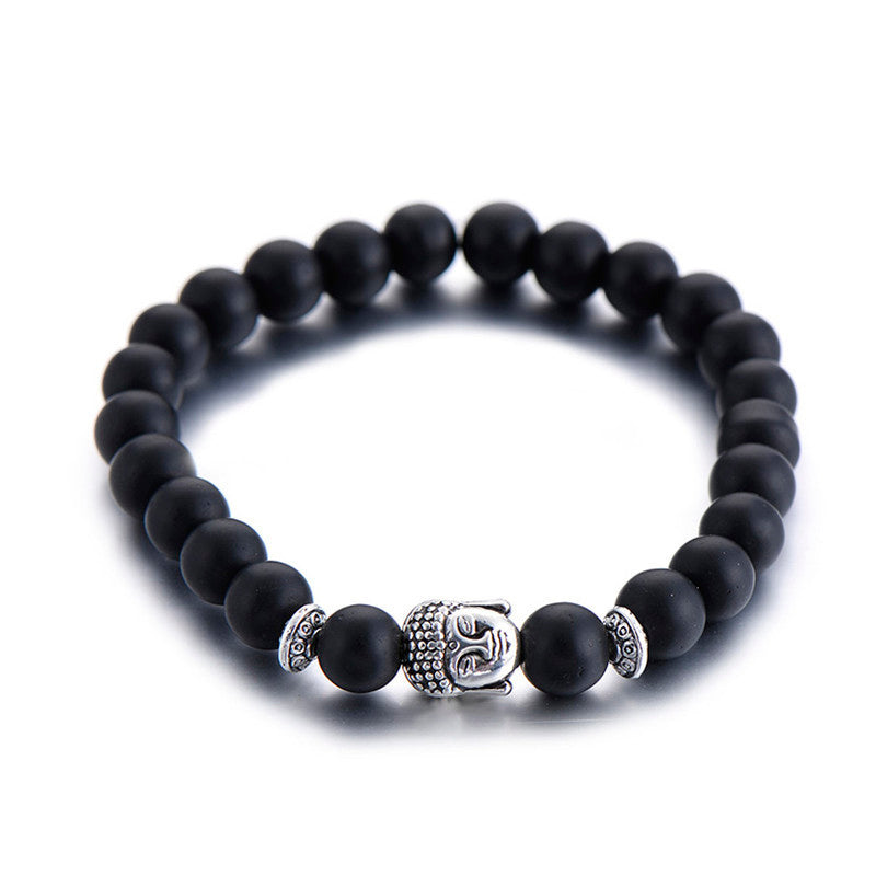 Classic Natural Stone Buddha Charm Bracelet For Women Chic Silver Color Elephant Beads Bracelets Fashion Men Jewelry