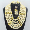 Classic Nigerian Wedding bride jewelry African Coral Beads Jewelry Set Costume Jewelry Sets dubai women necklace set  L1012