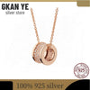 Classic Original 100%925 Sterling Silver  Necklace Female Pure Zircon Material Suitable For  For Women Gift Jewelry