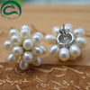 Classic Pearls Earrings ,Natural White Color Real Pearl Jewellery,Flower Earring ,Fashion Lady's Gift Wedding Party Jewelry