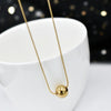 Classic Simple Ball Pendant Titanium Steel Short Necklace For Woman Korean Jewelry Girl&#39;s Accessories Clavicle Chain