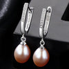 Classic Style Natural 8-9mm Drop Pearl Clip Earrings for Women 925 Silver Clip on Earrings Wholesale