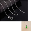 Classic Style Green Gem Oval Bead Pendant Necklace For Women Wedding Silver 925 Jewelry Engagement Gift Pendant Accessories