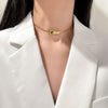 Classic Watch Buckle Shape Titanium Steel Choker Necklace for Women Korean Jewelry Gothic Girls Sexy Clavicle Chain