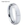 Classic Wedding Band 6MM High Polished Tungsten Ring With Step Bevel Edges And Comfort Fit