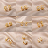 Classic Zircon Hoop Earrings For Women Gold Color Stainless Steel Koeran Earrings 2023 Trend Wedding Jewerly pendientes mujer