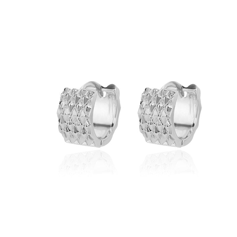 Classic Zircon Hoop Earrings For Women Gold Color Stainless Steel Koeran Earrings 2023 Trend Wedding Jewerly pendientes mujer