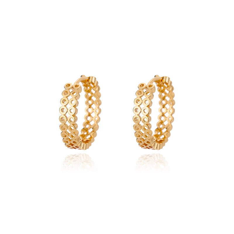 Classic Zircon Hoop Earrings For Women Gold Color Stainless Steel Koeran Earrings 2023 Trend Wedding Jewerly pendientes mujer