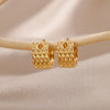 Classic Zircon Hoop Earrings For Women Gold Color Stainless Steel Koeran Earrings 2023 Trend Wedding Jewerly pendientes mujer