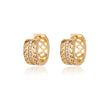 Classic Zircon Hoop Earrings For Women Gold Color Stainless Steel Koeran Earrings 2023 Trend Wedding Jewerly pendientes mujer