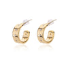 Classic Zircon Hoop Earrings For Women Gold Color Stainless Steel Koeran Earrings 2023 Trend Wedding Jewerly pendientes mujer