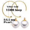 Classic career women hook earring in 18k yellow or rose gold DIY hoop removable dangle pearl pendant unique DIY earrings