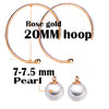 Classic career women hook earring in 18k yellow or rose gold DIY hoop removable dangle pearl pendant unique DIY earrings