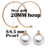 Classic career women hook earring in 18k yellow or rose gold DIY hoop removable dangle pearl pendant unique DIY earrings