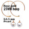 Classic career women hook earring in 18k yellow or rose gold DIY hoop removable dangle pearl pendant unique DIY earrings